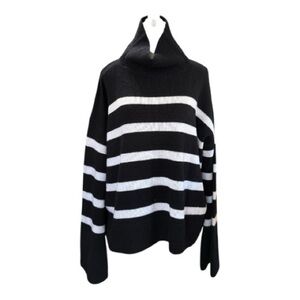 The Reset R Label Women’s Striped Turtleneck Sweater – Size XL